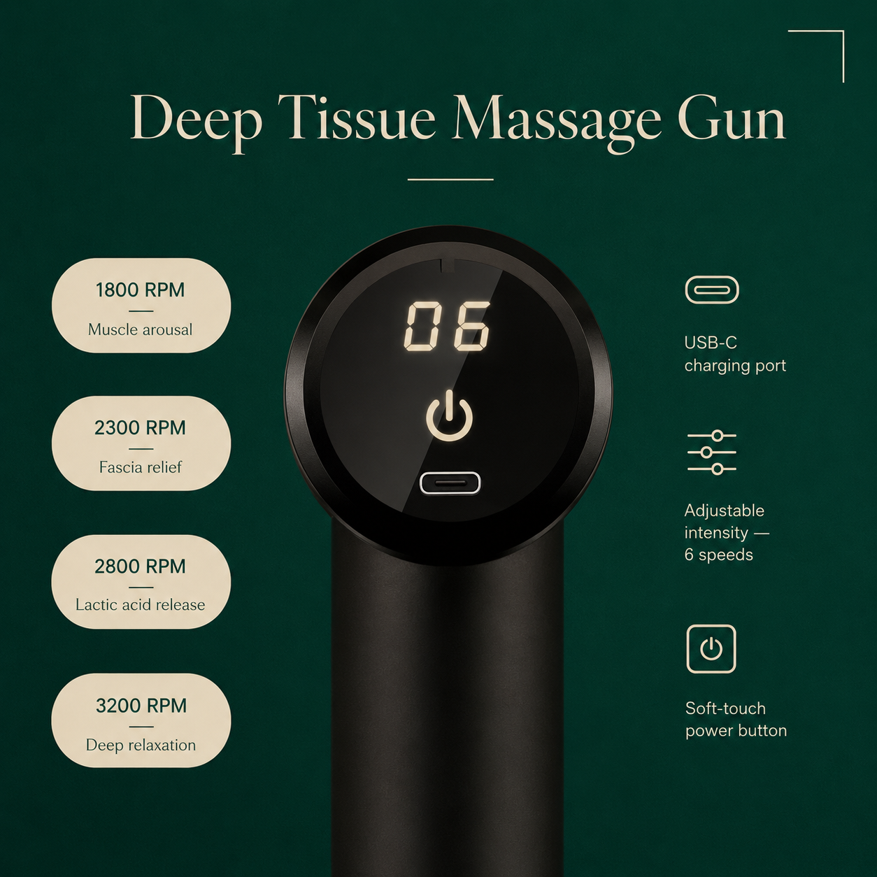 Handheld Deep Tissue Massage Gun