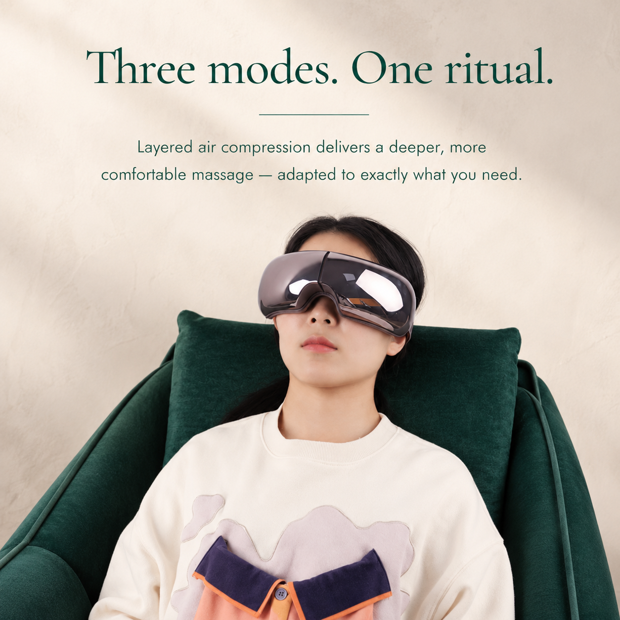 Heated Eye Massage Mask with Bluetooth