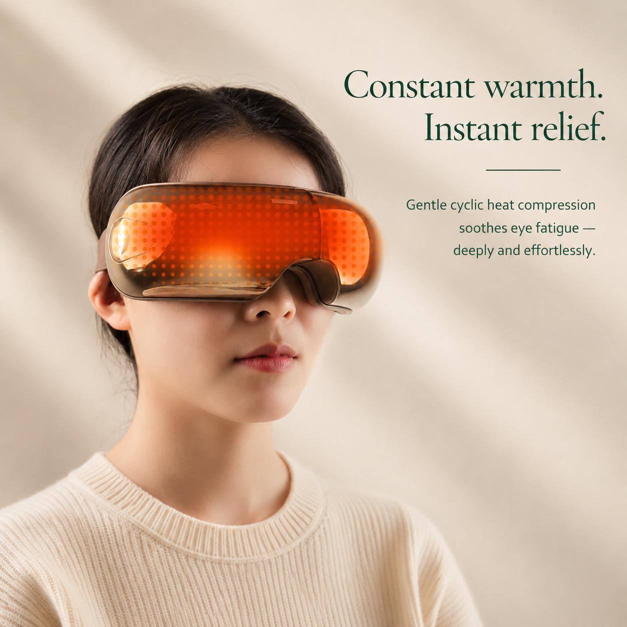 Heated Eye Massage Mask with Bluetooth