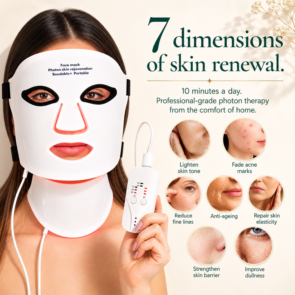 LED Photon Light Therapy Face & Neck Mask