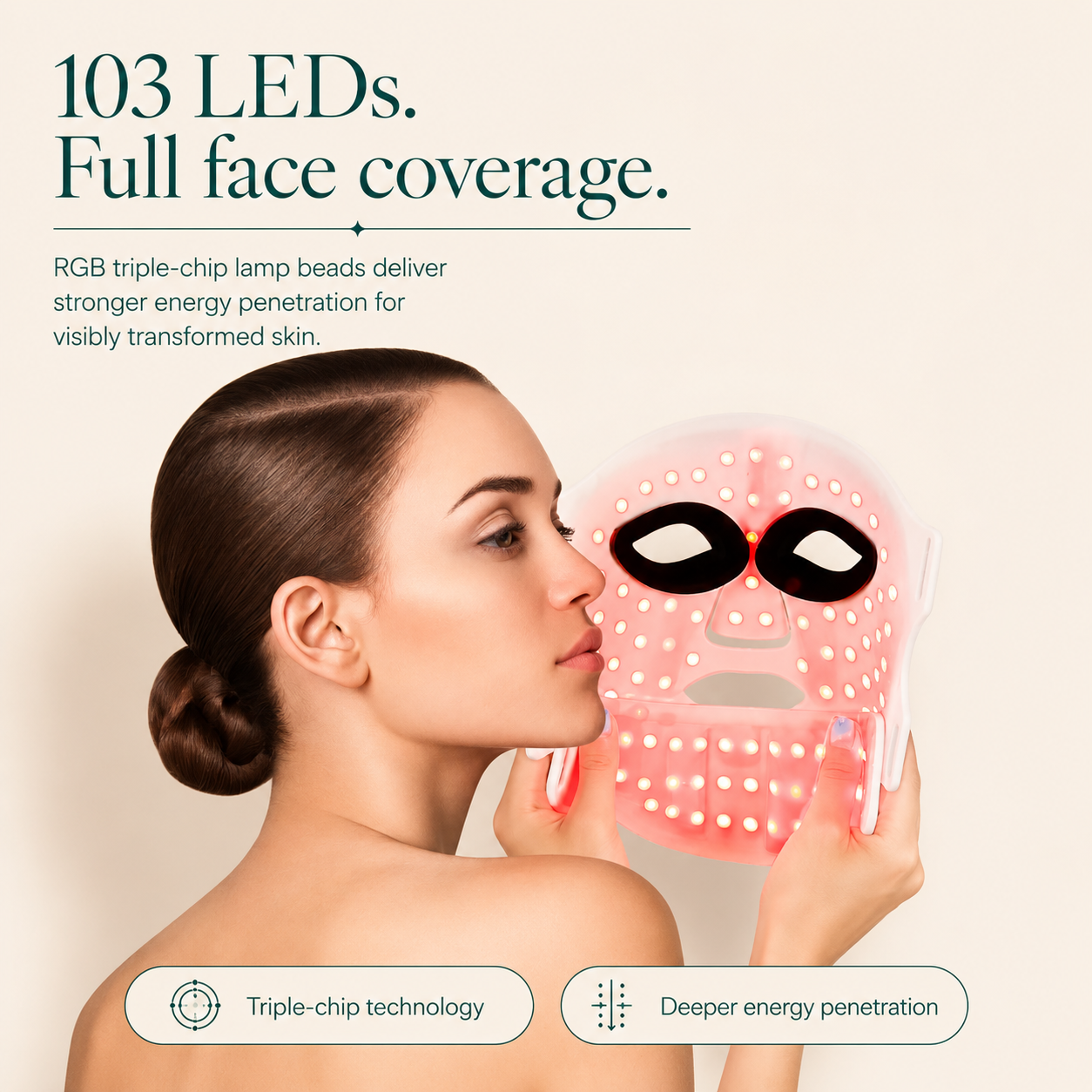LED Photon Light Therapy Face & Neck Mask